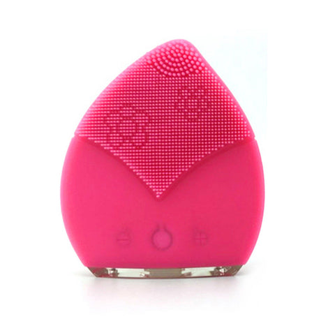 Makeup Deep Pores Cleaning Electric Waterpoof Silicone Sonic Vibration Facial Wash Brush Cleaner Cleanser Beauty Massager