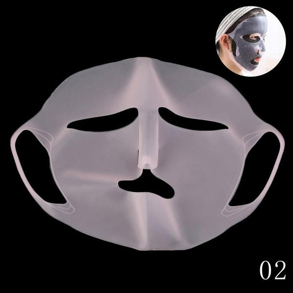 Silicone Facial Mask Absorption Moisturizing Cover Prevent Essence Evaporation